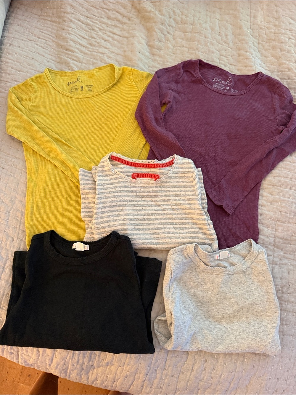 Girls Long Sleeve bundle (size 6/7, Peek, Mini Boden CrewCuts)